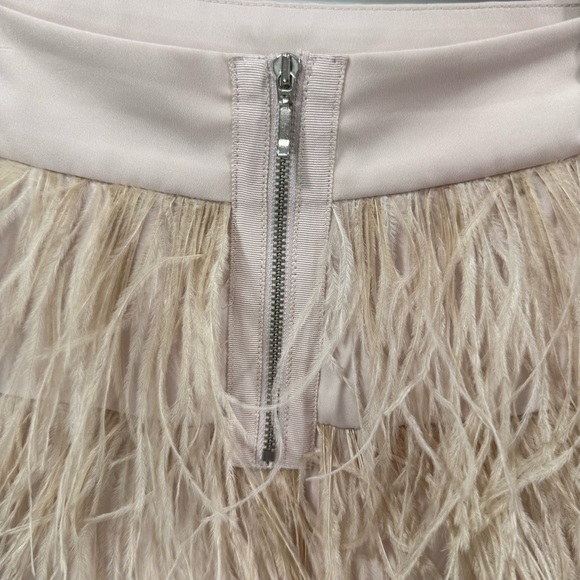 Club Monaco Light Pink Feather Mini Skirt Size 00 EUC - Picture 4 of 9